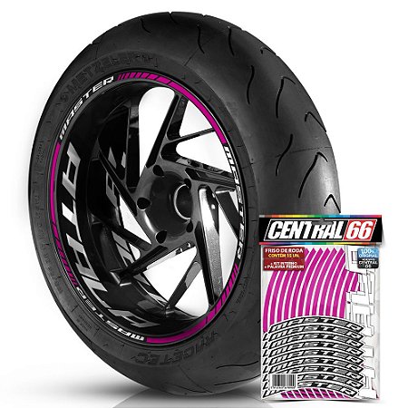 Adesivo Friso de Roda M1 +  Palavra MASTER + Interno G Atala - Filete Rosa