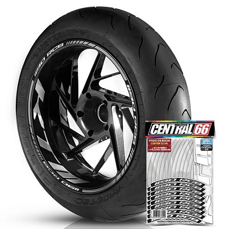 Adesivo Friso de Roda M1 +  Palavra 1190 RC8 + Interno G KTM - Filete Prata Refletivo