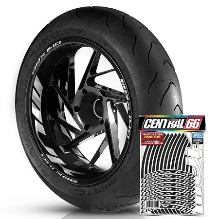 Adesivo Friso de Roda M1 +  Palavra BRX 140 + Interno G MVK - Filete Preto