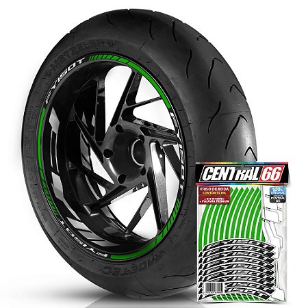 Adesivo Friso de Roda M1 +  Palavra FY150T + Interno G FYM - Filete Verde Refletivo