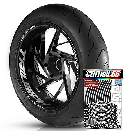 Adesivo Friso de Roda M1 +  Palavra TIGER 800 XRXL + Interno G Triumph - Filete Preto