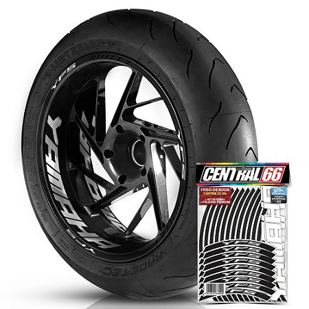 Adesivo Friso de Roda M1 +  Palavra YFS + Interno G Yamaha - Filete Preto