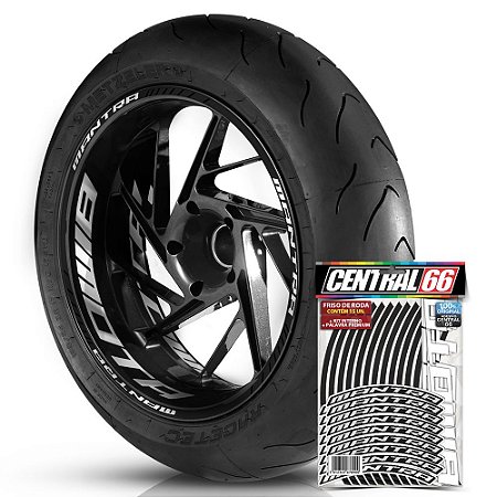Adesivo Friso de Roda M1 +  Palavra MANTRA + Interno G Bimota - Filete Preto