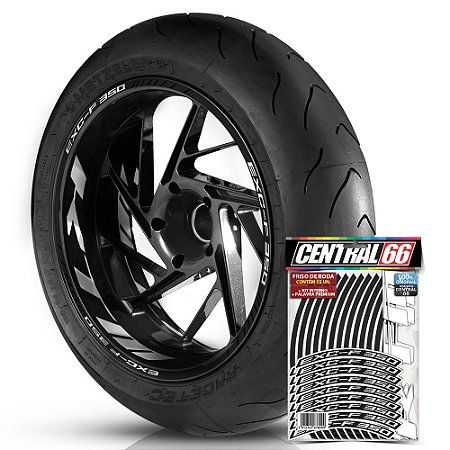 Adesivo Friso de Roda M1 +  Palavra EXC-F 350 + Interno G KTM - Filete Preto