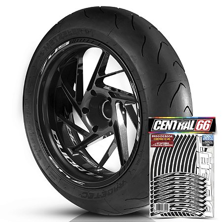 Adesivo Friso de Roda M1 +  Palavra 749 + Interno P Ducati - Filete Preto