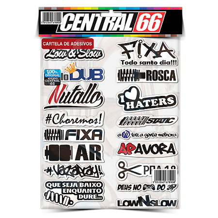 Cartela Individual Tuning M2 - P7 Adesivos Stickers