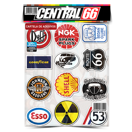 Cartela Individual Logos Antigos M1 - PT6 Adesivos Stickers