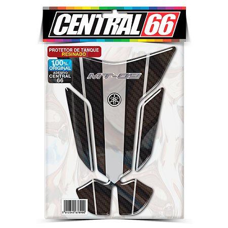 Tankpad Yamaha MT-09 - Carbono/Prata Adesivo Protetor Resinado