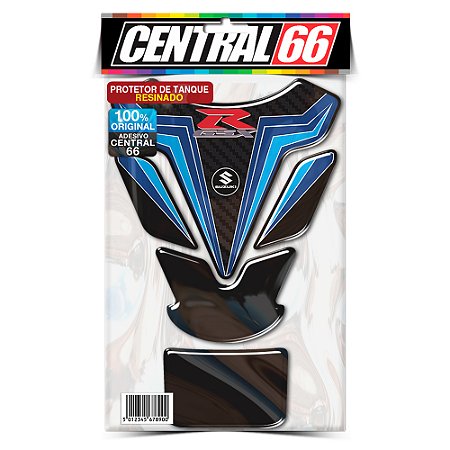 Tankpad Suzuki GSX-R M1 - Preto/Azul Adesivo Protetor Resinado