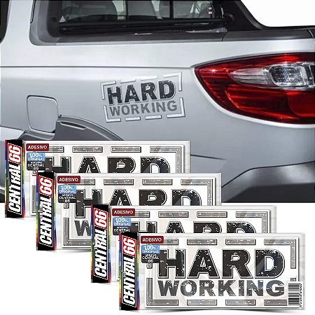 Adesivo Emblema Adesivo Fiat Hard Working Strada 4 Peças