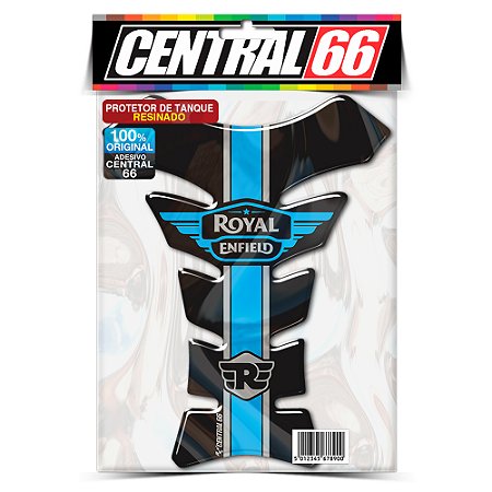 Tankpad Royal Enfield Adesivo Orbital Preto e Azul