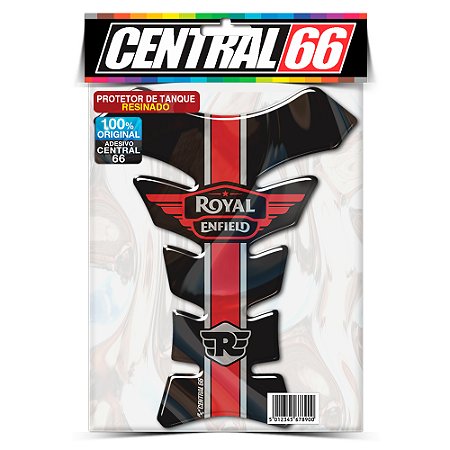 Tankpad Royal Enfield Adesivo Orbital Preto e Vermelho