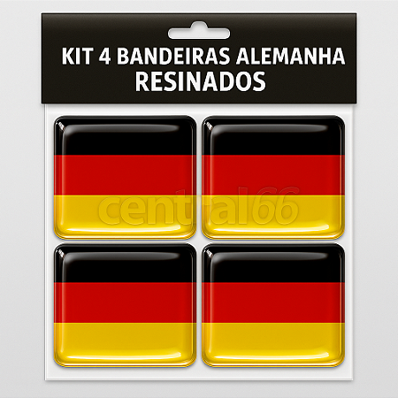 Kit 4 bandeiras Alemanha Resinadas