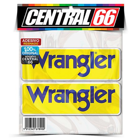 Adesivo Resinado 2x Wrangler 10cm (Sem Simbolo)