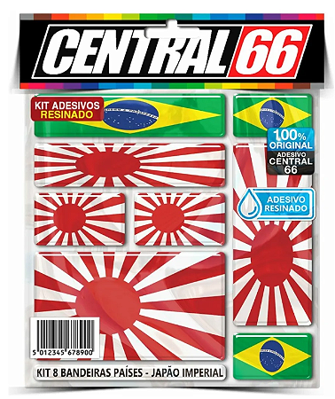 Kit 8 Bandeiras Estados (Resinado) - Japão Imperial