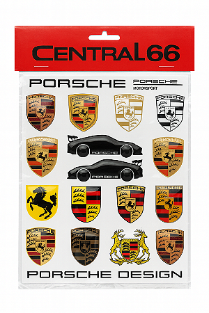 Mini Cartela Kit Adesivos Porsche Resinada