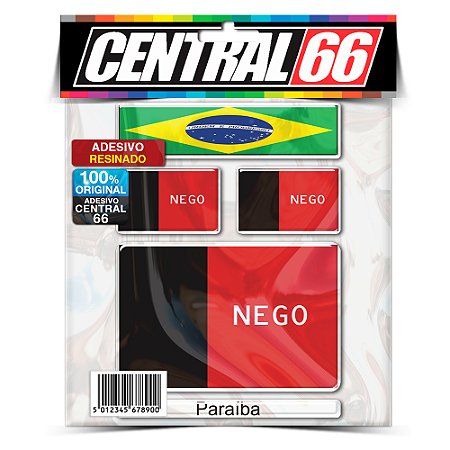 Kit Adesivos Resinados Bandeiras - Paraiba