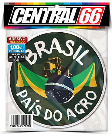 Adesivo Resinado Brasil País do Agro
