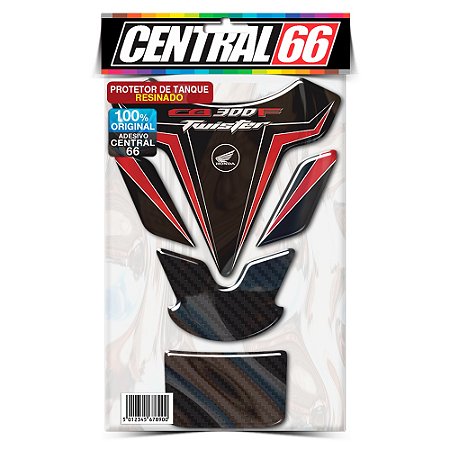 Tankpad Honda (New) CB 300F Twister - Preto e Vermelho