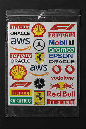 Cartela Resinada F1 Patrocinadores 2025