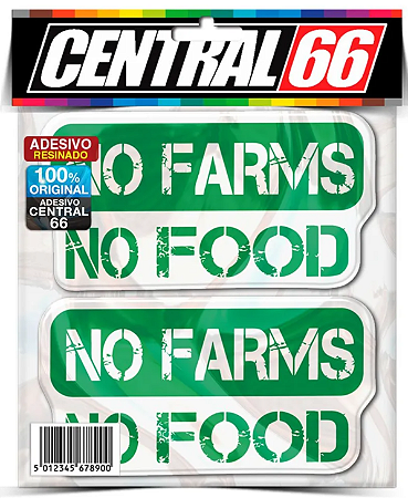 Adesivo Resinado 2x No farms no food
