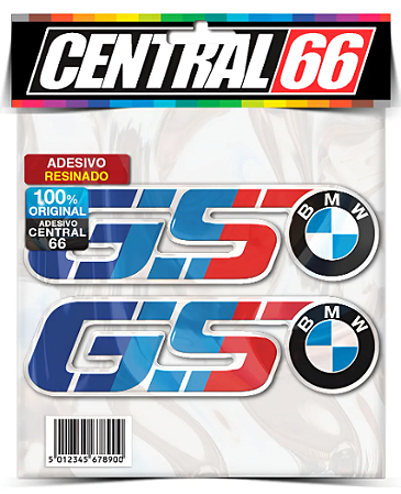 Kit 2 Adesivos Resinados BMW GS - Vermelho