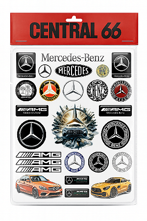 Kit Adesivos Resinados Logos Mercedes