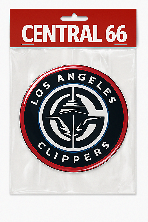 Adesivo Los Angeles Clippers Preto  Resinado NBA -10cm
