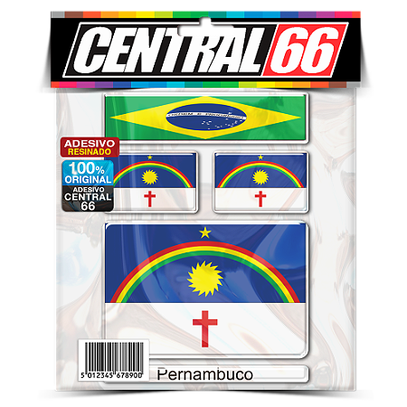 Kit 8 Bandeiras Estados (Resinado) - Pernambuco