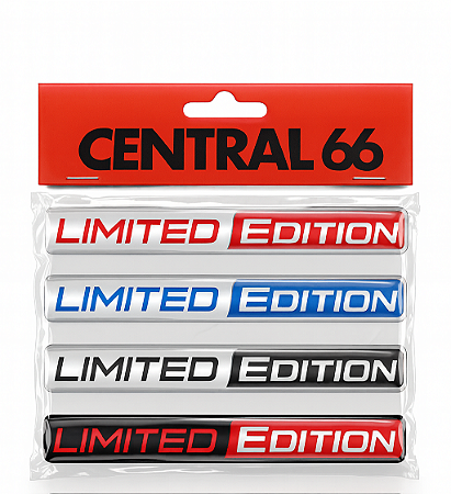 Kit 4 Adesivos emblema Edição Limitada (Limited Edition) porta-malas lateral de carro Resinado M2