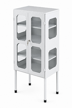 Armário Vitrine 2 Portas Visor em Acrílico - Salutem