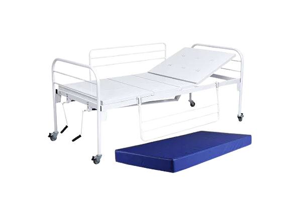 Kit Cama Hospitalar Fowler 150Kg C/ Rodizio e Colchão D33 - Salutem