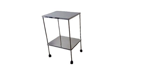 Mesa Auxiliar 40x80x80 C/ Ponteiras Inox - Salutem