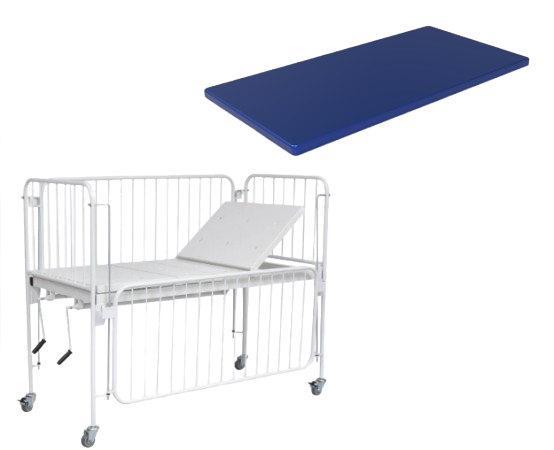 Kit Cama Hospitalar Fowler Infantil Standart e Colchão D23 - Salutem