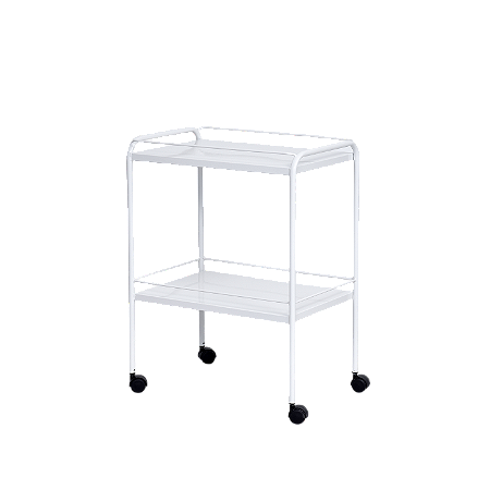Mesa Auxiliar 60x40x80 Com Varanda e Rodízios Remanufaturado - Salutem
