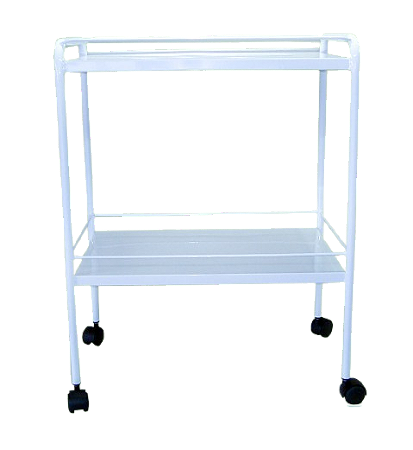 Mesa Auxiliar 60x40x80 Com Varanda e Rodízios - Salutem