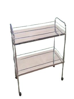 Mesa auxiliar 60x40x80 Com Varanda e Rodízios - Salutem