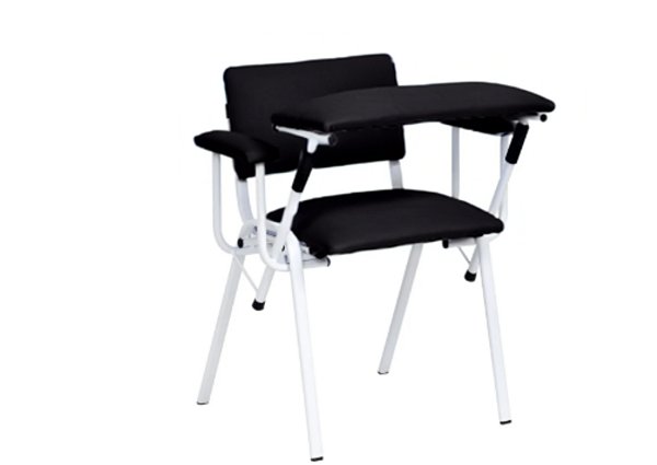 Cadeira de Coleta Com Apoio de Braço Frontal Cor Preto - Salutem