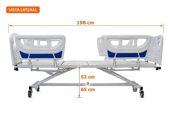 Cama Motorizada Fowler Com Elevação de Altura - Salutem Hospitalares