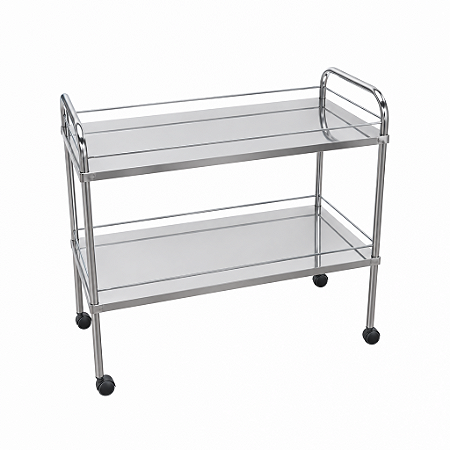 Carro para Curativo Simples em Aço Inox - Salutem
