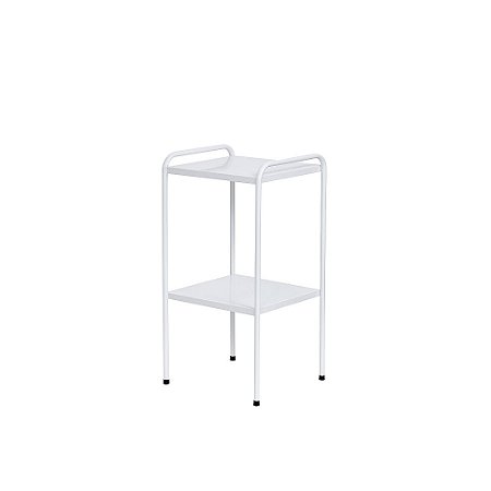 Mesa Auxiliar Pintura Epóxi 40x40x80cm com Ponteira Remanufaturado - Salutem