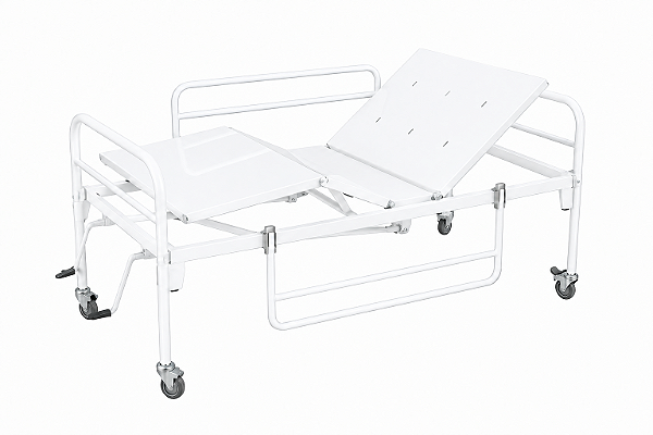 Cama Hospitalar 2 Movimentos Até 5 Posições e Rodizio até 150Kg - Salutem