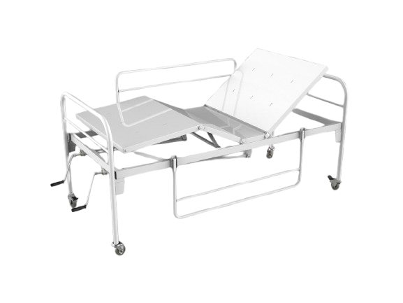 Cama Hospitalar 2 Movimentos Até 5 Posições e Rodizio até 150Kg - Salutem