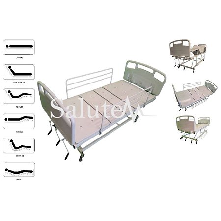 Cama Fowler Com Elevação e Grades S-8800-B - Salutem Hospitalares