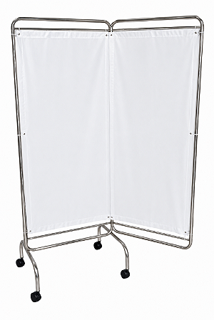 Biombo Duplo em Aço Inox Faces em Plástico - Salutem