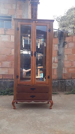 Cristaleira para prateleiras de vidros e espelho