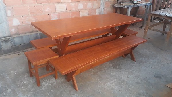 Mesa Rustica madeira de demolição
