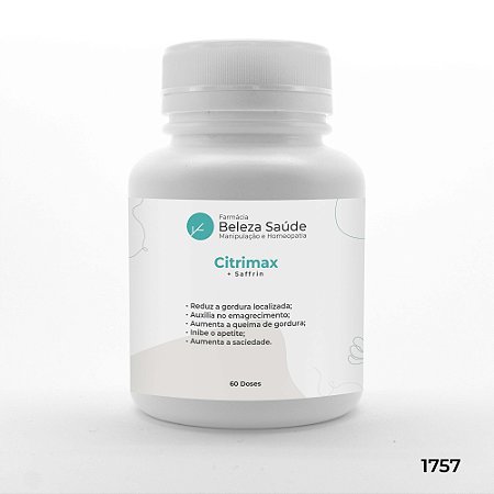 Citrimax + Saffrin - Inibidor de Gordura Localizada - 60 doses