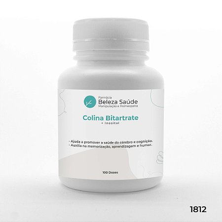 Colina Bitartrate + Inositol - Saúde do Cérebro - 100 doses