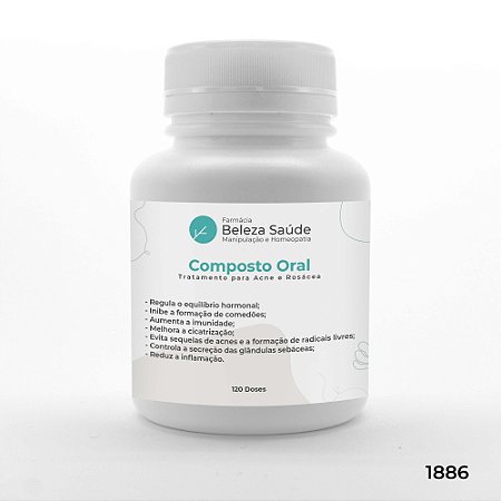 Composto Oral para Tratamento da Acne e Rosácea - 120 doses